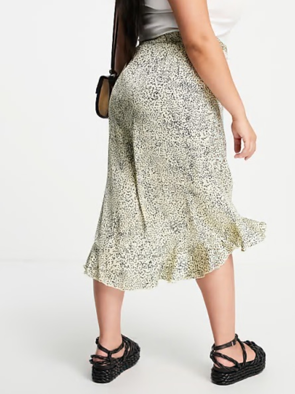 Leopard satin midi
